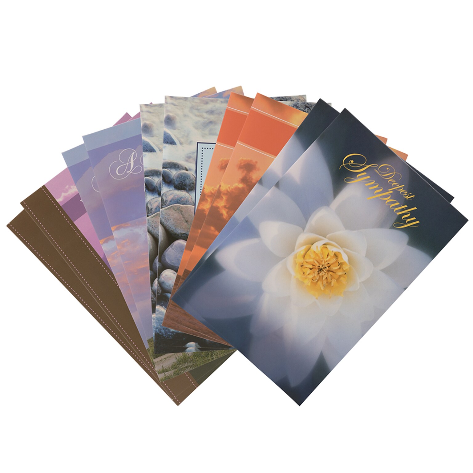 JAM PAPER Assorted Sympathy Greeting Cards & Matching Envelopes Set, 4 x 6, Deepest Sympathy, 10 Cards/Pack (95227791)