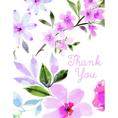 JAM PAPER Everyday Thank You Card Sets, Garden Blossom, 20 Cards and Envelopes (52611807709)
