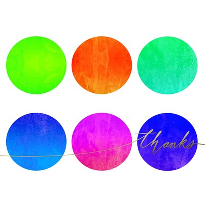 JAM PAPER Everyday Thank You Card Sets, Multi Dot Aurora, 20 Cards and Envelopes (52611807718)