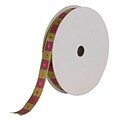 JAM PAPER Holiday Ribbon, 3/8 x 3 yards, Holiday Themed Red and Green Check (2133716391)