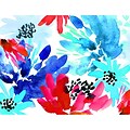 JAM PAPER Everyday Blank Note Card Sets, 3 7/8 x 5, Sapphire Floral, 20 Cards & Envelopes (526842800)