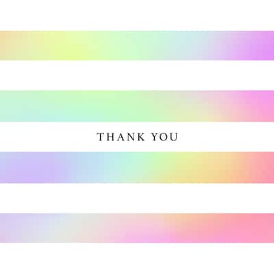 JAM PAPER Everyday Thank You Card Sets, Spectrum, 20 Cards and Envelopes (52611807721)