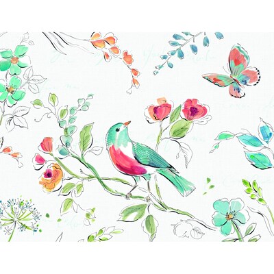 JAM PAPER Go Green Blank Note Card Sets, 3 7/8 x 5, Watercolor Bird, 16 Cards & Envelopes (526M1