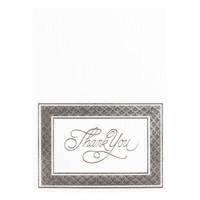 JAM Paper Silver Border Thank You Cards with Envelopes, 4.875" x 3.375", Multicolor, 25/Pack (526M1122MB)