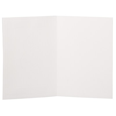 JAM Paper® Thank You Card Sets, Silver Border Cards with Silver Stardream Envelopes, 25 Cards and Envelopes (526M1302MB)