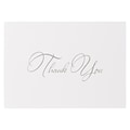 JAM PAPER Thank You Card Sets, Silver Script Cards with Anthracite Stardream Envelopes, 25 Cards and