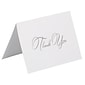 JAM PAPER Thank You Card Sets, Silver Script Cards with Anthracite Stardream Envelopes, 25 Cards and Envelopes (526M1269MB)
