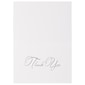 JAM PAPER Thank You Card Sets, Silver Script Cards with Anthracite Stardream Envelopes, 25 Cards and Envelopes (526M1269MB)