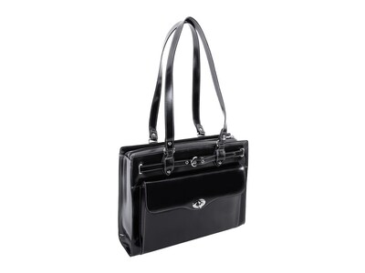 McKleinUSA Joliet Black Leather Tote, Medium (97115)