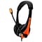 Avid Education Headphone With Boom Microphone, Single Plug, Orange (AVID157)