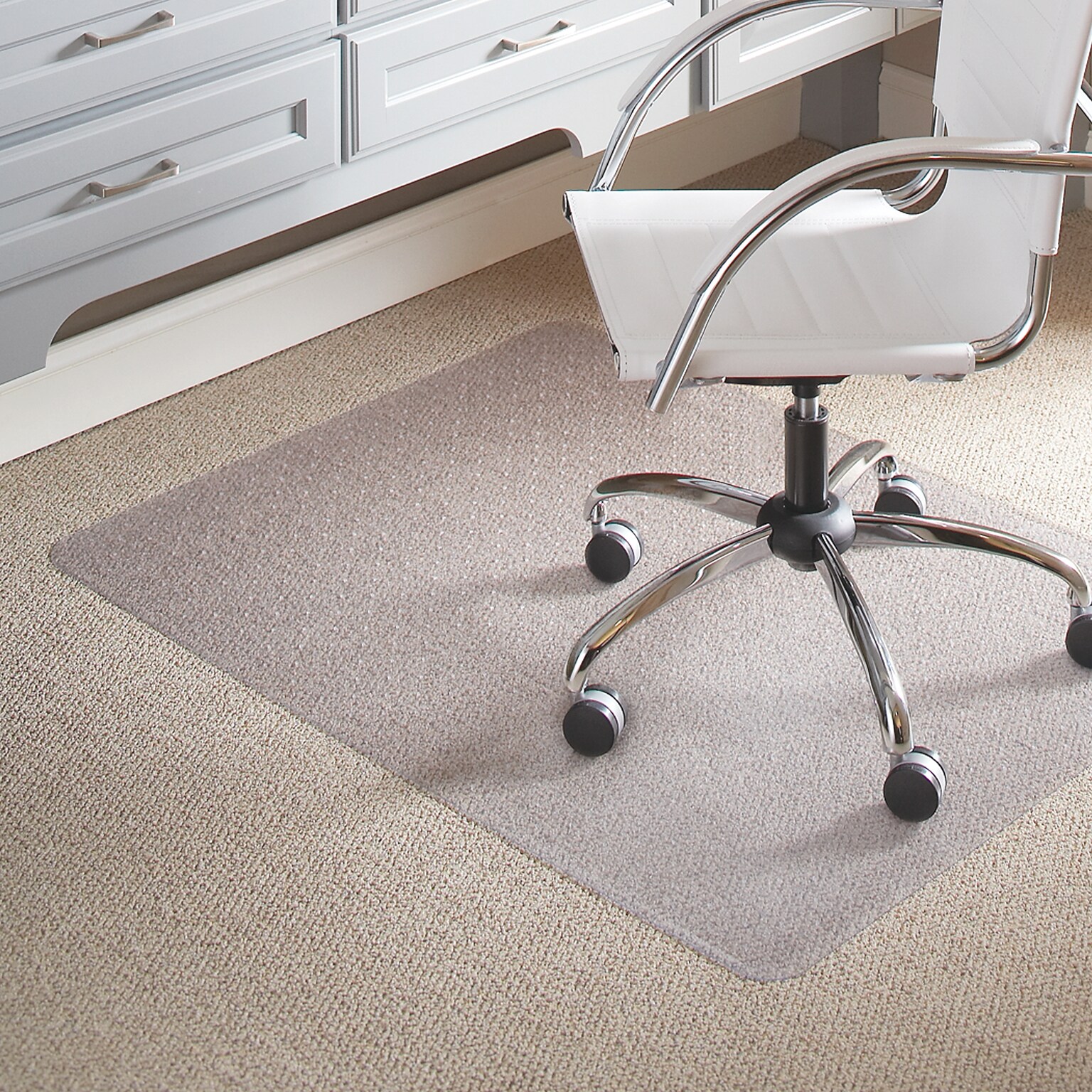 ES Robbins EverLife Carpet Chair Mat, 46 x 60, Medium-Pile, Clear (128371)
