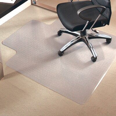 ES Robbins EverLife Carpet Chair Mat with Lip, 36" x 48'', Medium-Pile, Clear (122073)