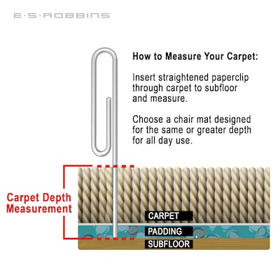 ES Robbins Natural Origins 36" x 48'' Chair Mat for Low Pile Carpet, Biopolymer (ESR141028)