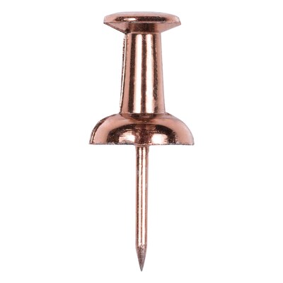 JAM Paper Push Pins, Rose Gold, 100/Pack (22432063)