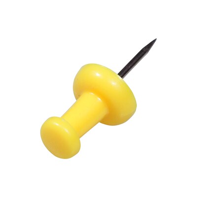 JAM Paper Push Pins, Yellow, 100/Pack (2242959)