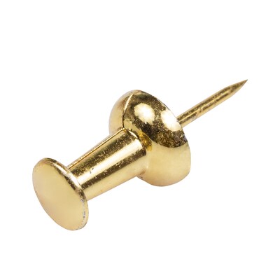 JAM Paper Push Pins, Shiny Gold, 100/Pack (222419051)