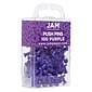JAM Paper Push Pins, Purple, 100/Pack (222419053)