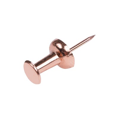 JAM Paper Push Pins, Rose Gold, 100/Pack (22432063)