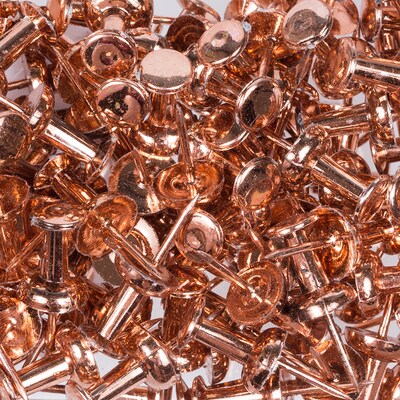 JAM Paper Push Pins, Rose Gold, 100/Pack (22432063)