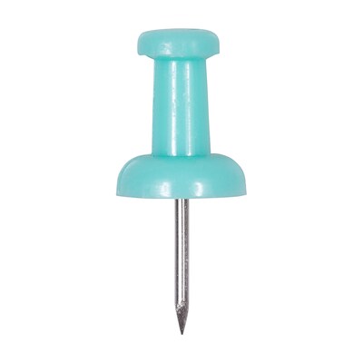 JAM Paper Push Pins, Teal, 100/Pack (22432067)