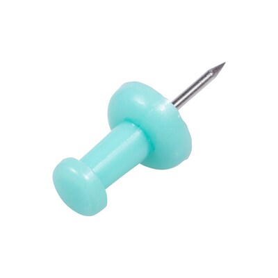 JAM Paper Push Pins, Teal, 100/Pack (22432067)