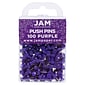 JAM Paper Push Pins, Purple, 100/Pack (222419053)