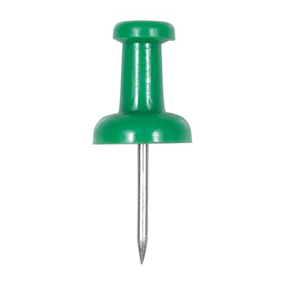 JAM Paper Push Pins, Green, 100/Pack (2242954)