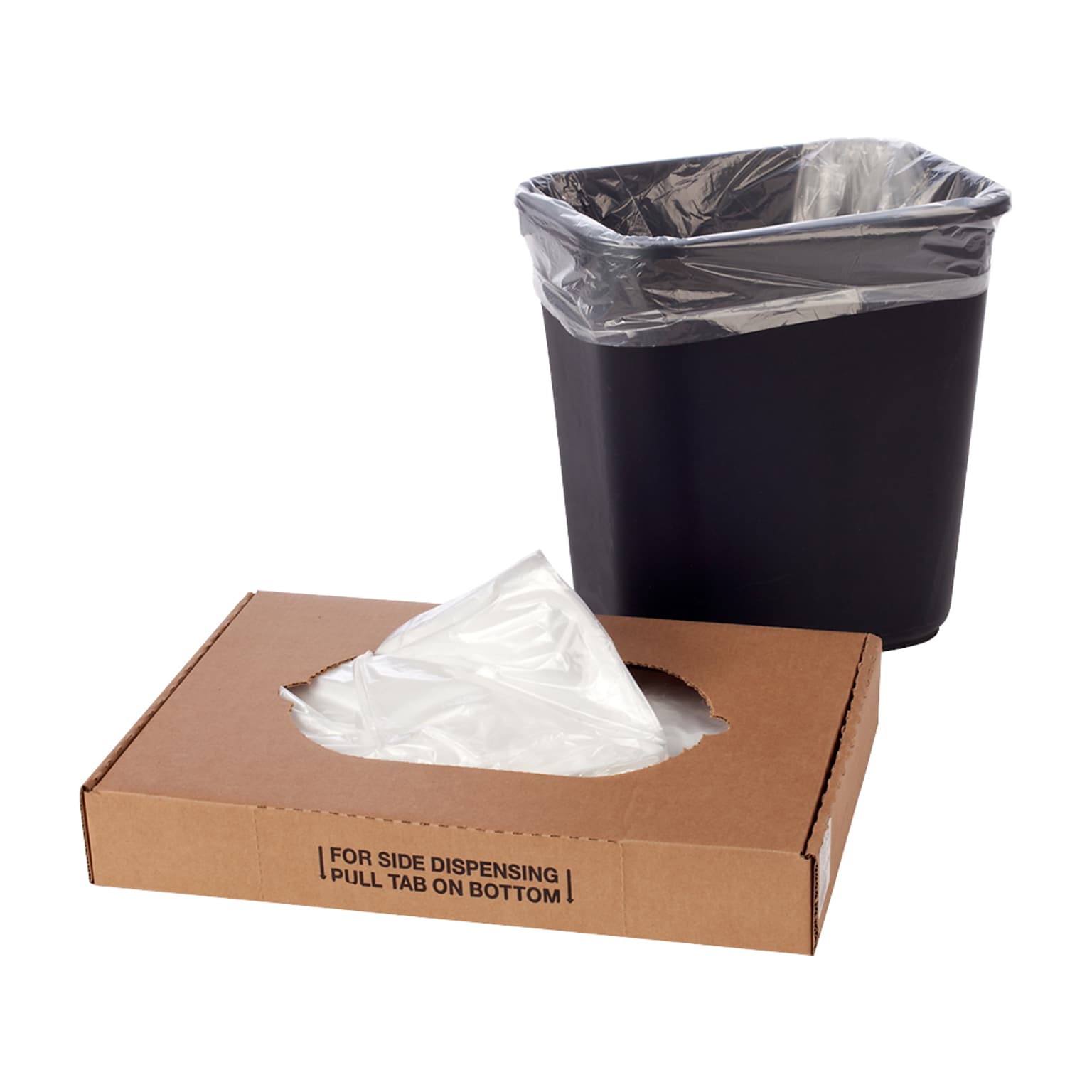 Laddawn HD 12-16 Gallon Industrial Trash Bag, 24 x 33, High Density, 8 mic, Clear, 1000 Bags/Box (5805)