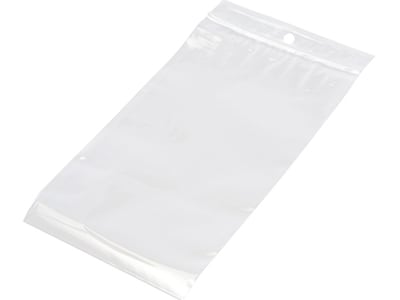 3 x 5 Reclosable Poly Bags, 2 Mil, Clear, 1000/Carton (13150)