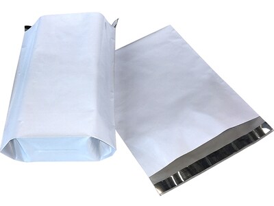 13W x 16L Expansion Self-Sealing Poly Mailer, White, 500/Carton (5216)