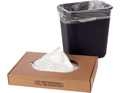 Laddawn Linear Low-Density 20-30 Gallon Trash Bags, Low Density 0.58 Mil, Clear, 250 Bags/Carton (4305)