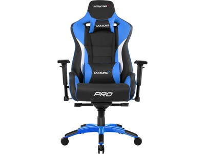 AKRACING Masters Series Pro Faux Leather Racing Gaming Chair, Blue (AK-PRO-BL)