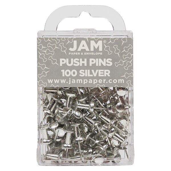 Staples Push Pins, Assorted Colors, 100/Pack (10563-CC)