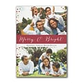 Custom 5 x 7 Merry & Bright Holiday Photo Card, White Smooth 115#, 25/Pack