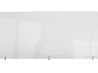 Ghent 17.88 x 59 Acrylic Non-Tackable Partition Extender Screw, Clear (PEC1859-H)