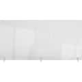 Ghent 17.88 x 59 Acrylic Non-Tackable Partition Extender Screw, Clear (PEC1859-H)
