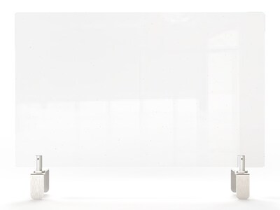 Ghent 24.31 x 23.5 Acrylic Non-Tackable Partition Extender Clamp, Clear (PEC2424-A)