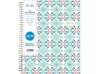 2021 Blue Sky 8.5 x 11 Planner, Allegra, Multicolor (117893-21)