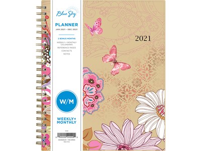 2021 Blue Sky 7 x 9 Planner, Lianne Pink, Multicolor (117908-21)