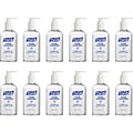 PURELL Advanced Hand Sanitizer Refreshing Gel, Clean Scent, 8 oz Pump Bottle, 12/Pack (4040-12-S)