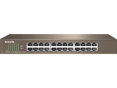 Tenda TEG1024D 24-Port Gigabit Ethernet Unmanaged Switch, Up to 2000 Mbps, Brown (TEG1024D)