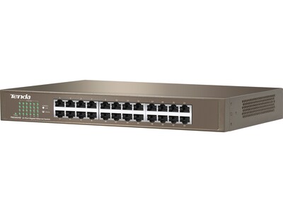 Tenda TEG1024D 24-Port Gigabit Ethernet Unmanaged Switch, Up to 2000 Mbps, Brown (TEG1024D)