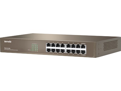 Tenda TEG1016D 16-Port Gigabit Ethernet Unmanaged Switch, Up to 2000 Mbps, Brown (TEG1016D)