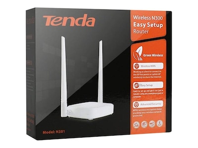 Tenda N300 Single Band Router, White (N301)