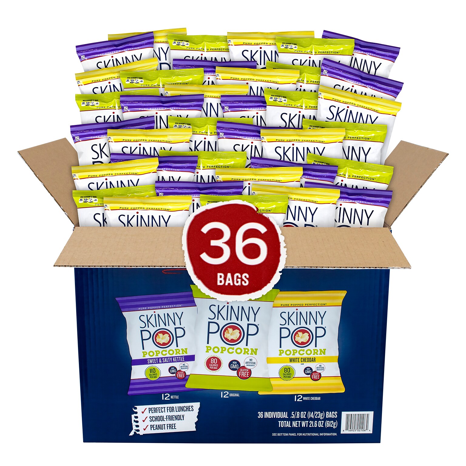 Skinny Pop Variety Snack Pack, 36/Pack (220-01049)