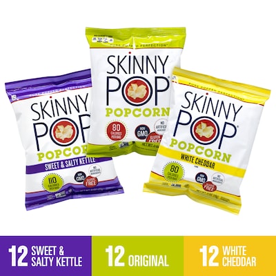 Skinnypop Popcorn Skinny Pop - Naturally Sweet - Case Of 12 - 4.4 Oz.