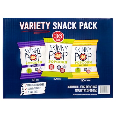 Skinny Pop Variety Snack Pack, 36/Pack (220-01049)