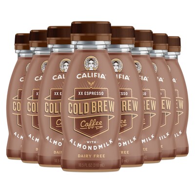 Califia Farms Cold Brew Coffee Xx Espresso With Almond Milk, 10.5 oz, 8/Pack (902-00447)