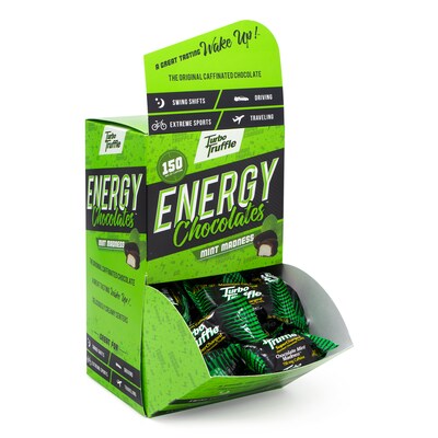 Turbo Truffles Energy Chocolate Truffles Mint Madness, 50/Pack (220-00987)