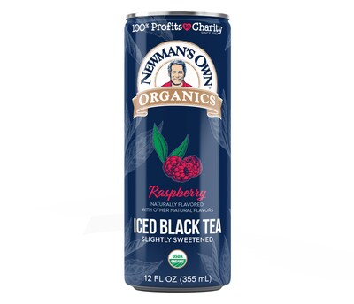 Newmans Own Organics Raspberry Iced Black Tea, Sweetened, 12 oz., 12/Carton, (TET12001)